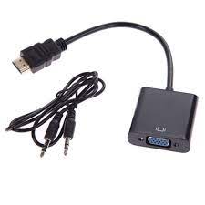 מתאם HDMI זכר ל-VGA נקבה עם יציאת שמע 3.5mm של Gold Touch